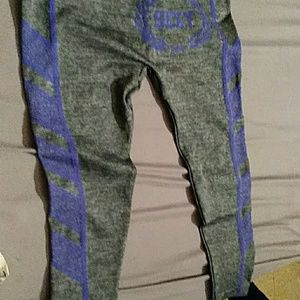 Capri leggings green and blue
